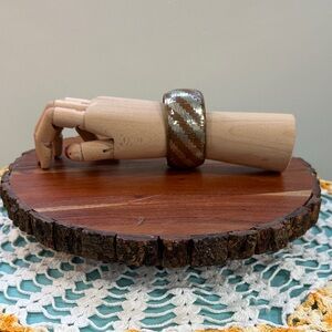 Stylish Vintage Brown and Silver Bracelet.